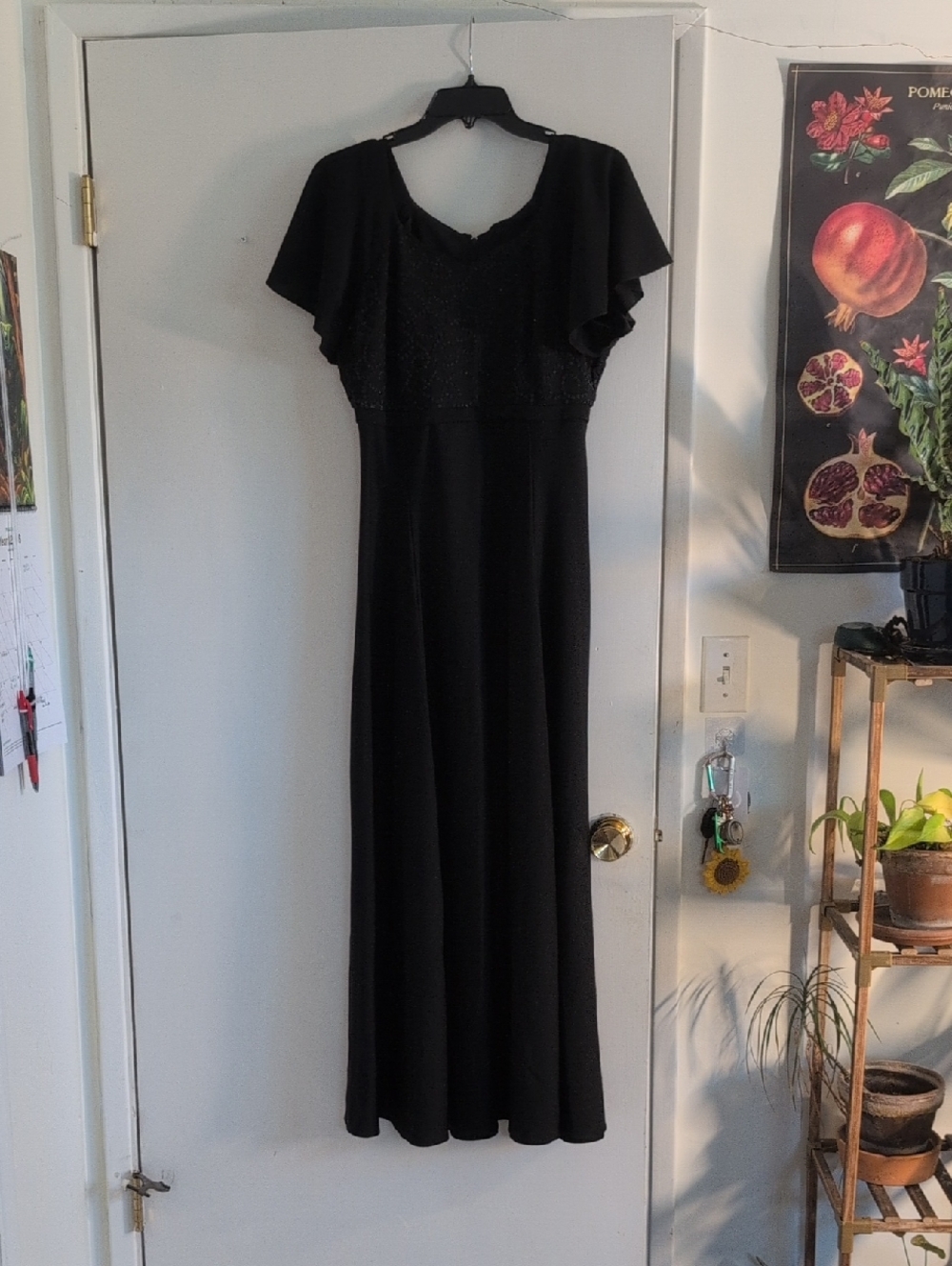 Black Women’s Dress with Textured Bodice